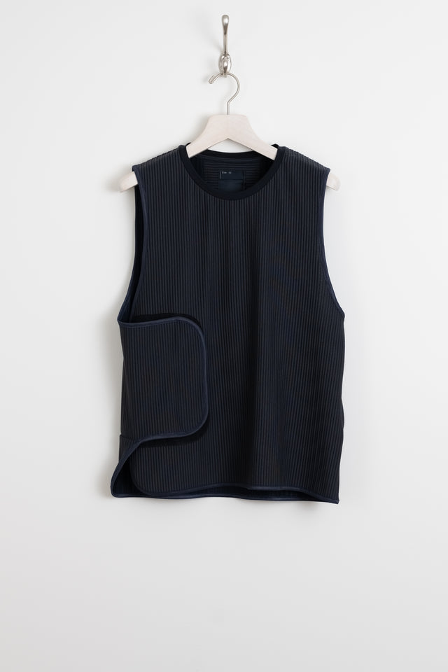 meanswhile Japan SS24 men's collection uneven fabric conditioning vest navy Calculus online shop Canada