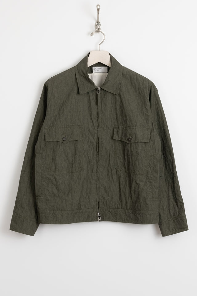 Universal Works, E130 Jacket Olive Cross Dyed Chambray, Size M Perfect Circle Men's Seasonal & Consignment Fashion Shop