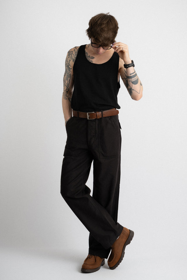 orSlow Japan FW24 men's collection US Army Fatigue Pants Black Perfect Circle men's seasonal & consignment fashion shop