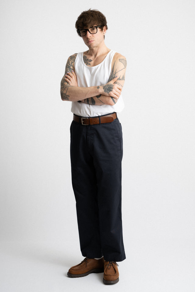 nanamica Japan FW24 men's collection Wide Chino Pants Navy Perfect Circle men's seasonal & consignment fashion shop