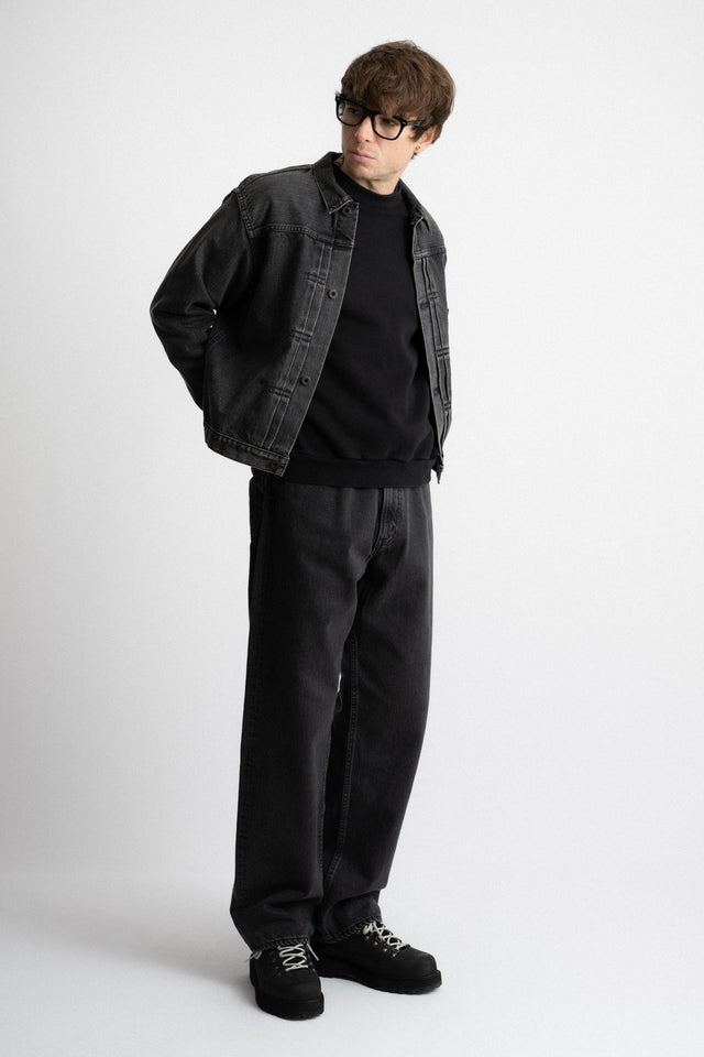 orSlow Japan FW24 men's collection WWII Type 1 Black Denim Jacket Stone Wash Perfect Circle men's seasonal & consignment fashion shop