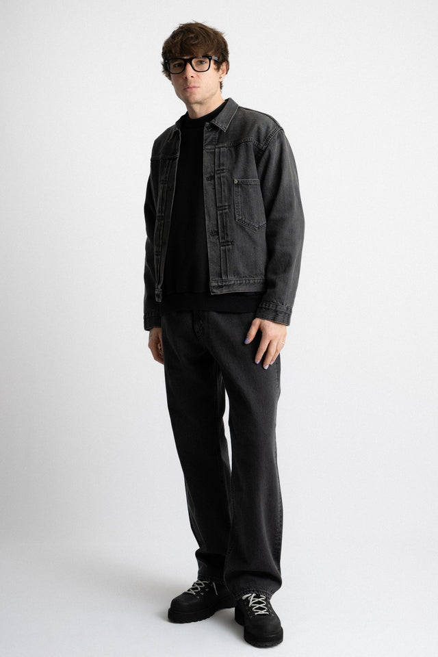 orSlow Japan FW24 men's collection WWII Type 1 Black Denim Jacket Stone Wash Perfect Circle men's seasonal & consignment fashion shop