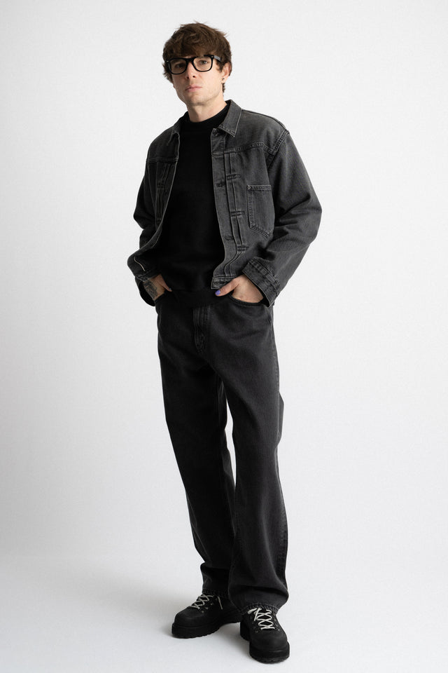 orSlow Japan FW24 men's collection WWII Type 1 Black Denim Jacket Stone Wash Perfect Circle men's seasonal & consignment fashion shop
