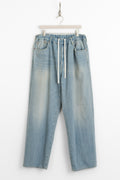 Yoko Sakamoto, Five Pocket Easy Pants Light Indigo, Size L perfect circle men's seasonal and consignment online fashion shop
