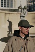 Found Feather Japan 6 Panel Baseball Hat Reverse Cotton Sateen Olive Calculus Victoria BC Canada