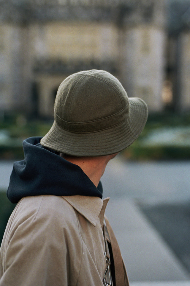 Found Feather Japan US Navy Hat British Melton Wool Olive Calculus Victoria BC Canada